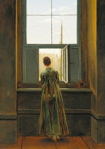 Mulher em uma janela, 1822 de Caspar David Friedrich