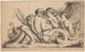 Tritão e ninfa de Caspar Jacob van Opstal (II) (attributed to)