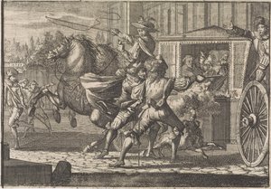 Ataque a Nicolau Monteiro, Prior de Cedofeita, nas ruas de Roma de Caspar Luyken (attributed to)
