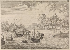 Bombardeio de Dieppe, 1694 de Caspar Luyken