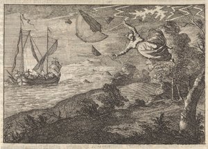 Ventos fortes na costa de Malmö, 1679 de Caspar Luyken
