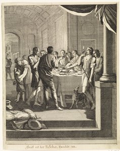 Israelitas comem cordeiro de Caspar Luyken