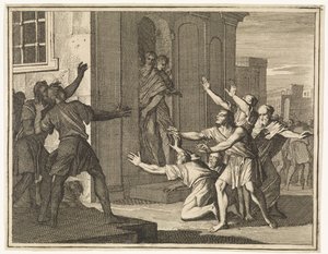 Sodomitas atingidos de cegueira de Caspar Luyken