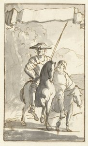 Impressão do título de Dom Quixote Desenhos para o quinto volume de Histoire de l