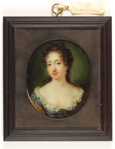 Maria II (aguarela em velino) de Caspar Netscher