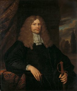 Retrato de Cornelis Backer (1633-81), conselheiro, vereador e coronel da milícia de Amesterdão de Caspar Netscher