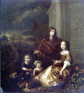 A Família do Artista de Caspar Netscher