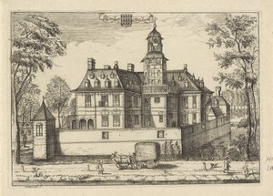 A casa Plettenburg em Jutphaas Plettenburg em Jutphaes (título no objeto) de Caspar Specht
