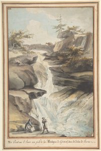 Uma ponte sobre o Aar, ao pé do Grimsel, no cantão de Berna, ca. 1775.