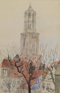 Torre da Catedral de Utrecht, Holanda, 1898. de Cass Gilbert