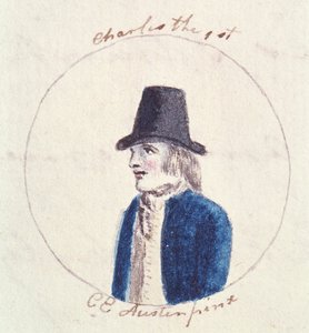 Charles I, c.1790 (caneta e tinta e wc no papel)