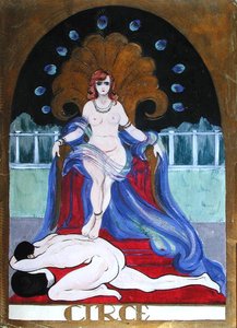 Circe, c.1900-20 (aguarela sobre papel) de Castana Castana