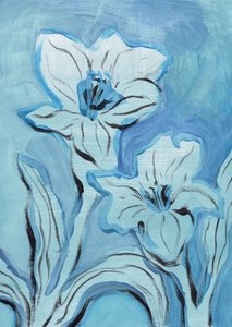 Flores azuis abstratas de Catalina Somolinos