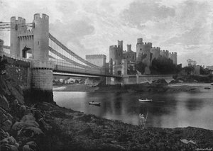 Castelo de Conway e pontes, c1896