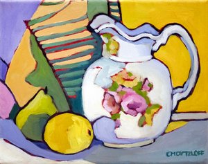 Fusão floral, 2024 (óleo sobre tela) de Catherine J Martzloff
