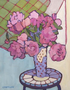 Bouquet gráfico, 2023 (óleo sobre tela) de Catherine J Martzloff