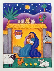 Uma natividade do Farmyard, 1996 (wc)