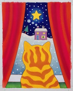 Gato na janela (wc no papel) de Cathy Baxter