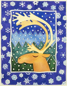 Renas e flocos de neve de Cathy Baxter