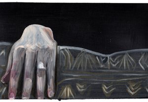 Film Diary #48 (18.05.13 Ele não conseguia ver quem era), 2015 (óleo sobre papel)