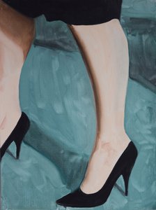 Misfit Legs 1, 2013 (óleo sobre papel) de Cathy Lomax