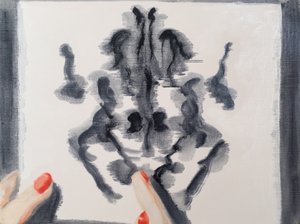 Rorsharch Drawing, 2017 (óleo sobre papel)