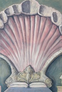 Leito de Vénus, 2023 (óleo sobre linho) de Cathy Lomax