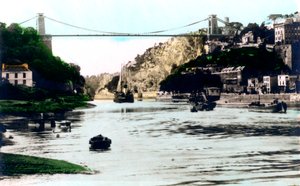 Ponte suspensa de Clifton, Bristol, 1926.
