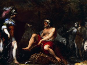Erminia entre os pastores, de Francisco Montelatici conhecido como Cecco Bravo (1601-1661), óleo sobre tela