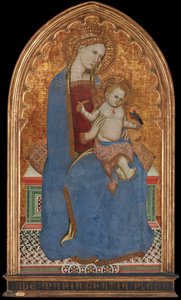 Virgem e Menino a brincar com um pintassilgo e a segurar um molho de painço de Cecco di Pietro