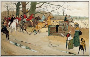 Gravura de Cecil Aldin (1870 -?), Inglaterra. Coll. Parte de Cecil Charles Windsor Aldin
