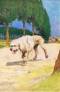 Moufflou (da história Moufflou), ilustração de A Staircase of Stories publicada por Thomas Nelson & Sons Ltd 1940