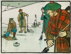 Velhos Desportos e Jogos Ingleses: Curling de Cecil Charles Windsor Aldin