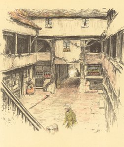 The New Inn, Gloucester de Cecil Charles Windsor Aldin