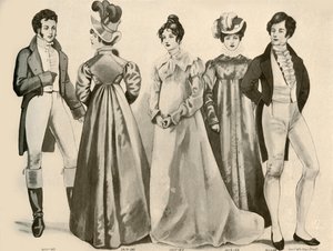Vestuário de 1812-1828, 1907, 1937.