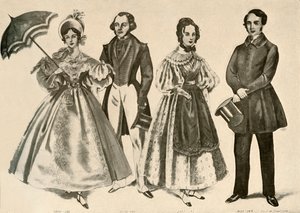 Roupas de 1824-1835, 1907, 1937.
