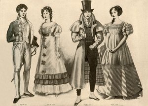 Roupas de 1824-1835, 1907, 1937.
