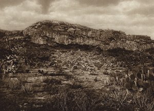 México: Zacatecas, As ruínas de La Quemada (foto p/b)