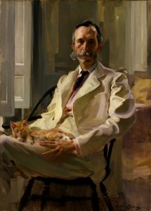 Homem com o bebedor de gato Henry Sturgis, 1898.