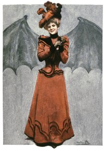 Mulher disfarçada de diabo, ca. 1900 (ilustração) de Cecilio Pla Gallardo