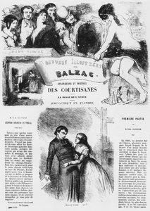 Ilustração de &39;Splendors and Miseres of Courtesans&39; por Honoré de Balzac, publicado em 1867