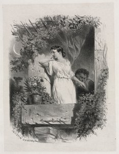 Na varanda de Celestin Francois Nanteuil
