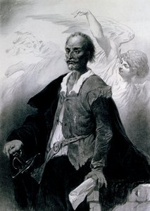 Retrato de Miguel de Cervantes Saavedra (Alcala de Henares) de Celestin Francois Nanteuil