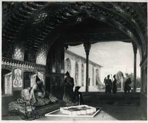 O Salão dos Espelhos do Palácio do Sardar de Yerevan, de Celestin Francois Nanteuil (1813-1873), Arménia