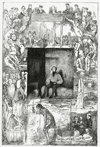 O último dia do condenado, século XIX (gravura bw)