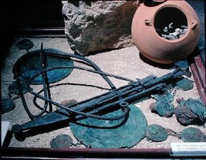 Reconstrução de um túmulo de guerreiros de Celtic Celtic