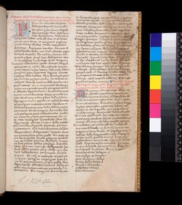 Sra. 148. Gregório o Grande, Dialogi em tradução italiana. por Domenico Cavalca, f.1r Letras decoradas [P] e [D] em vermelho com decoração por caneta em azul de Central Italian School