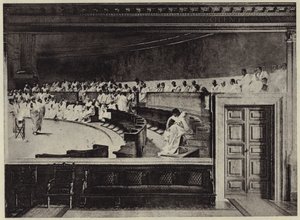 A Arraigação de Catilina (litho) de Cesare (after) Maccari