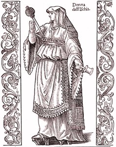 Um camponês de ISCHIA - traje italiano do século XVII de Cesare (after) Vecellio