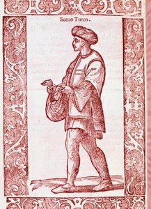 "Turkish serf suit" de "Degli habiti antichi e moderni" 1590 (gravura) de Cesare (after) Vecellio